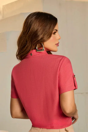 Camisa cropped