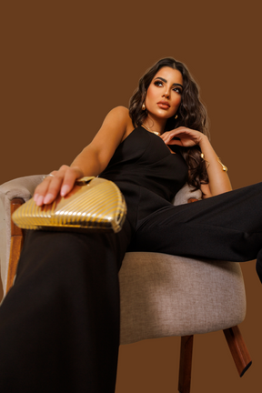 Macacão Pantalona Alça Dupla Jaque Caviar