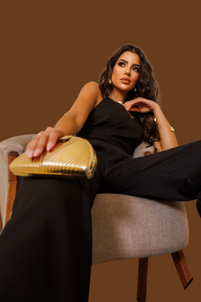 Macacão Pantalona Alça Dupla Jaque Caviar