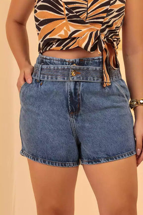 Short Hot Pant Lavagem Escura