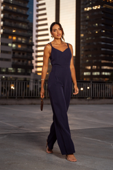 Macacão Pantalona Alça Dupla Jaque Blueberry